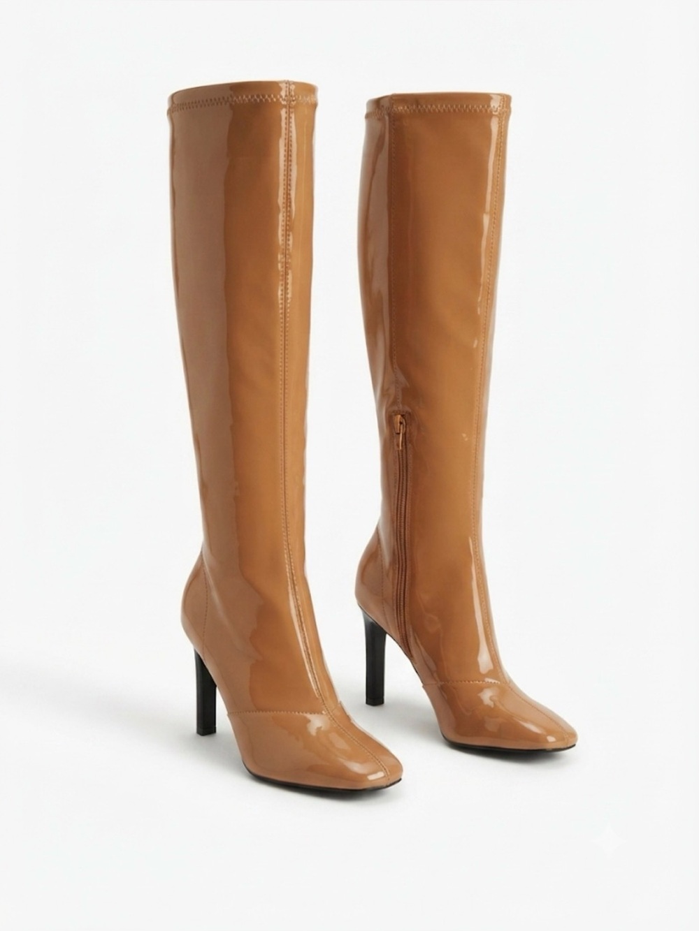 Aldo Tan Patent Boots